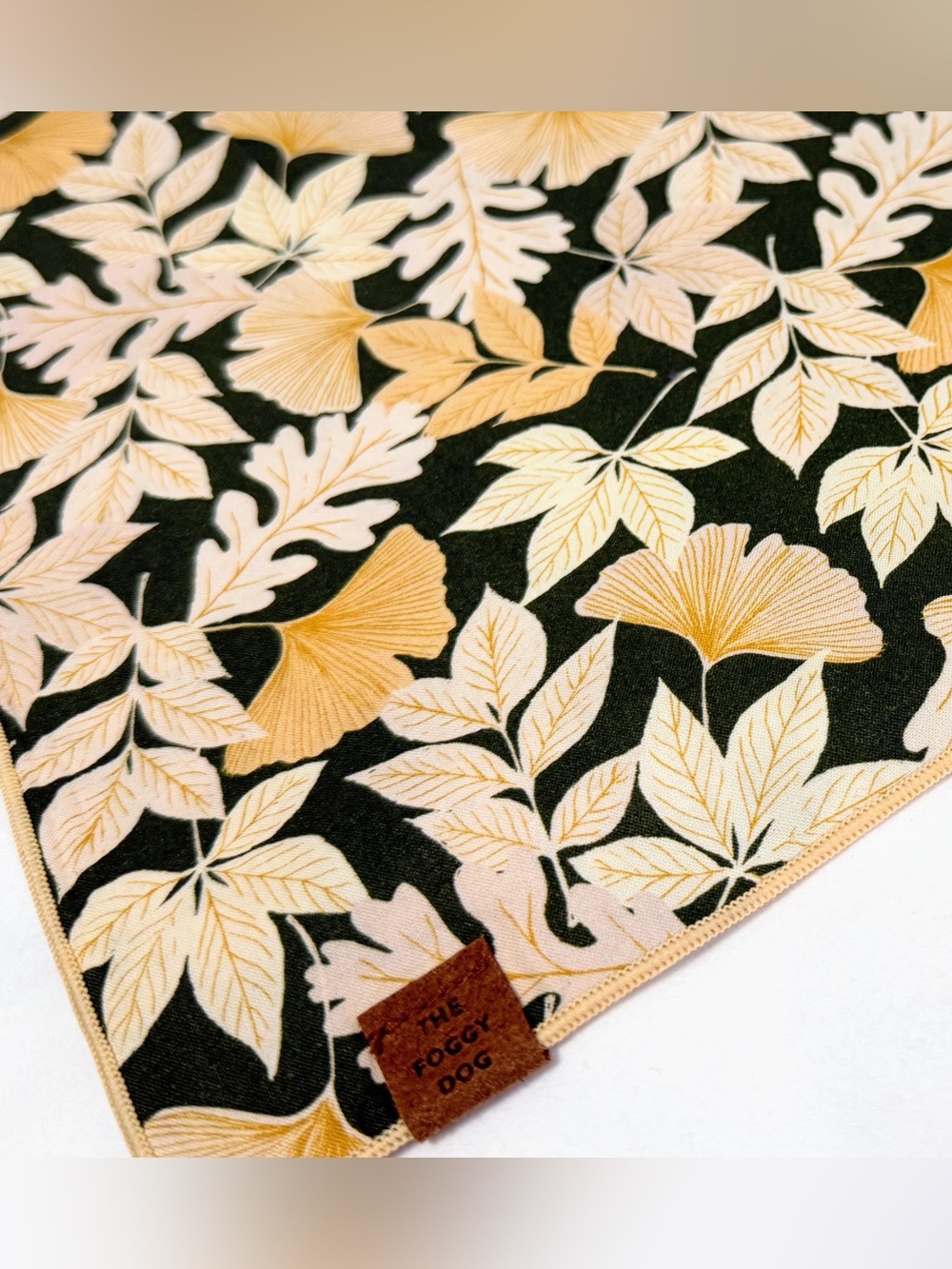 The Foggy Dog x Rifle Paper Co Botanical Leaves Dog Bandana